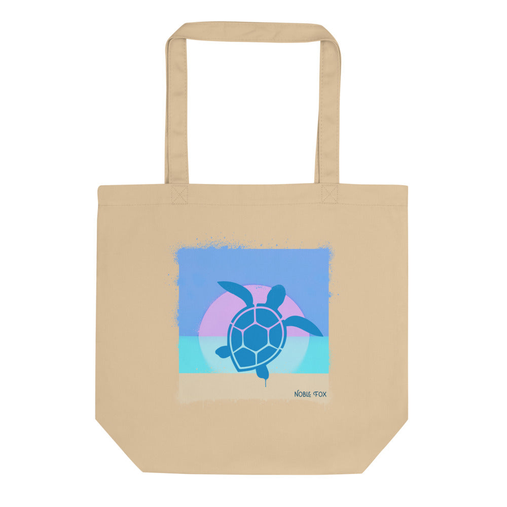 Turtle Sunset Eco Tote Bag