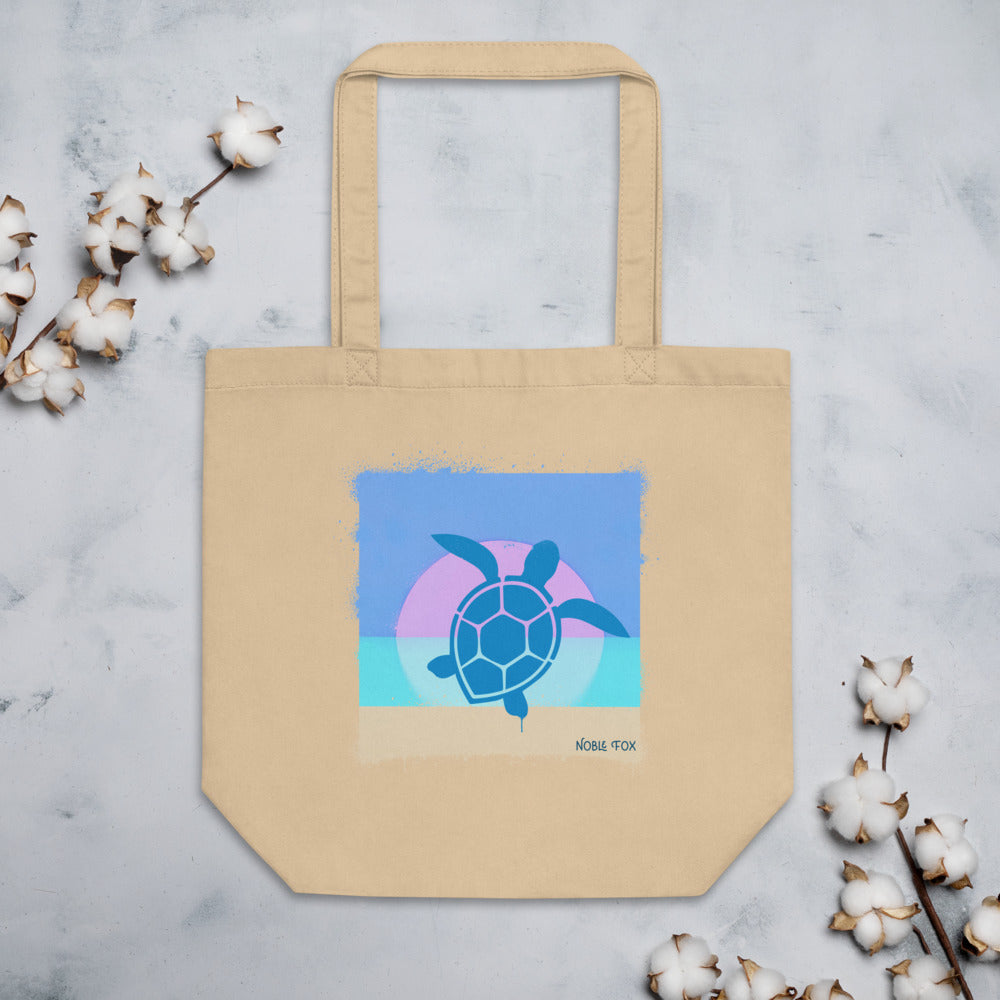 Turtle Sunset Eco Tote Bag