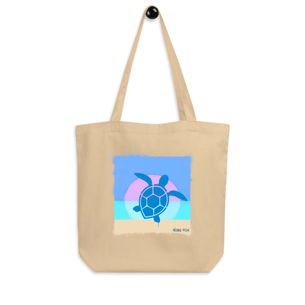 Turtle Sunset Eco Tote Bag