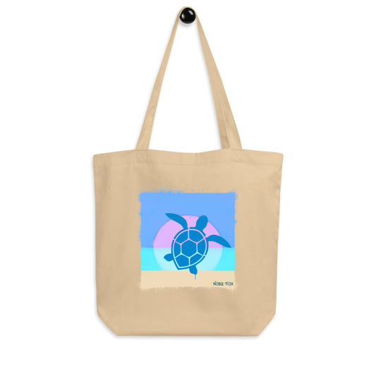 Turtle Sunset Eco Tote Bag