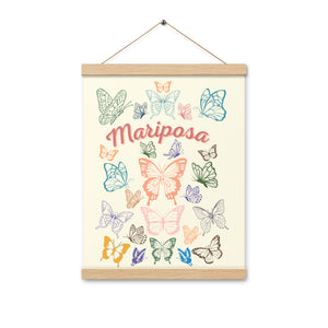 Mariposa Wooden Hanger Poster